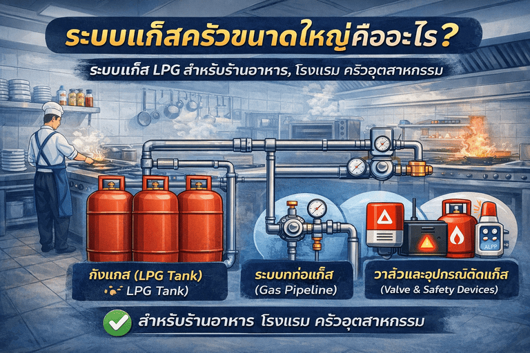 ออกแบบระบบแก๊สครัว