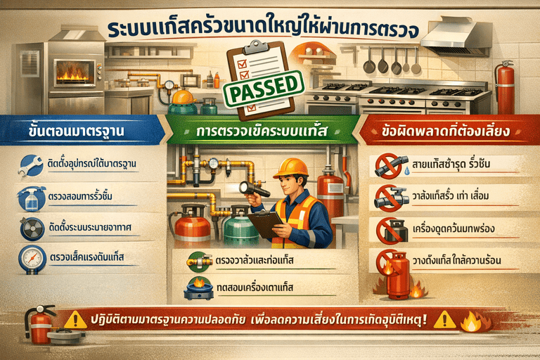 ออกแบบระบบแก๊สครัว