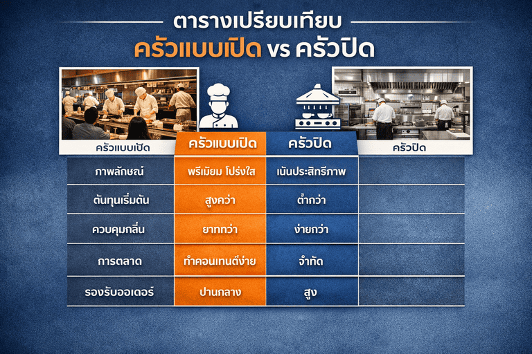 เปรียบครัวปิด กับครัวเปิด