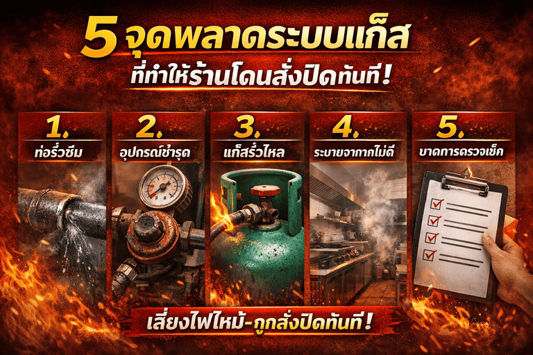 ตรวจระบบแก๊สร้านอาหาร