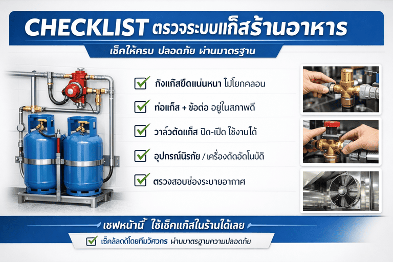 ตรวจระบบแก๊สร้านอาหาร