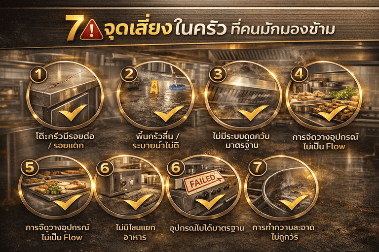 7 จุดเสี่ยงในครัวที่ควรระวัง
