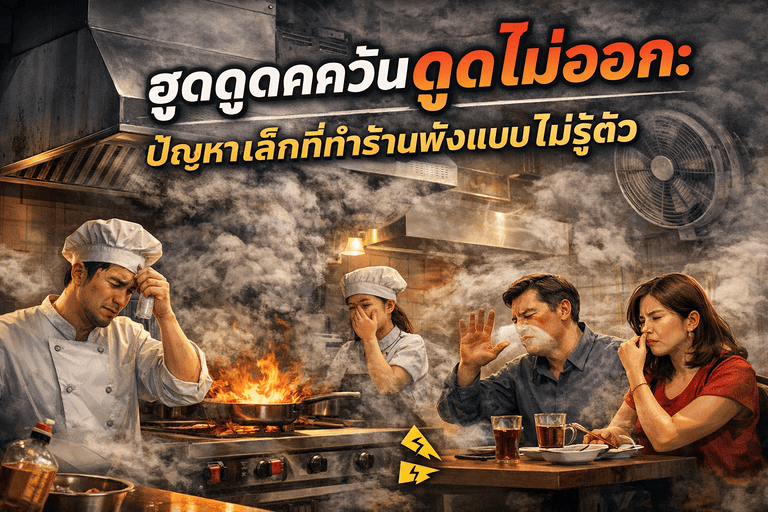 ฮูดดูดควันดูดไม่ออก