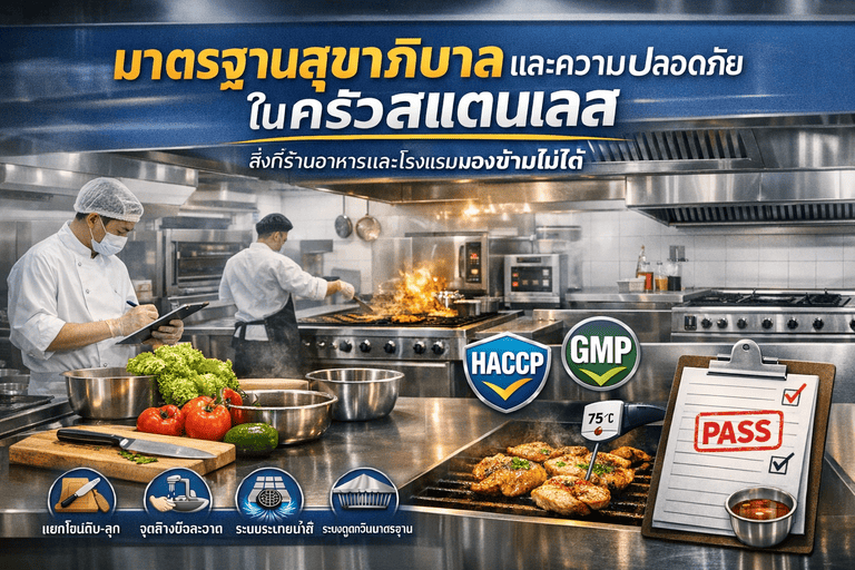 มาตรฐานสุขาภิบาลในครัวสแตนเลส