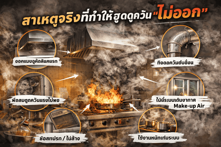 สาเหตุฮูดดูดควันไม่ทำงาน