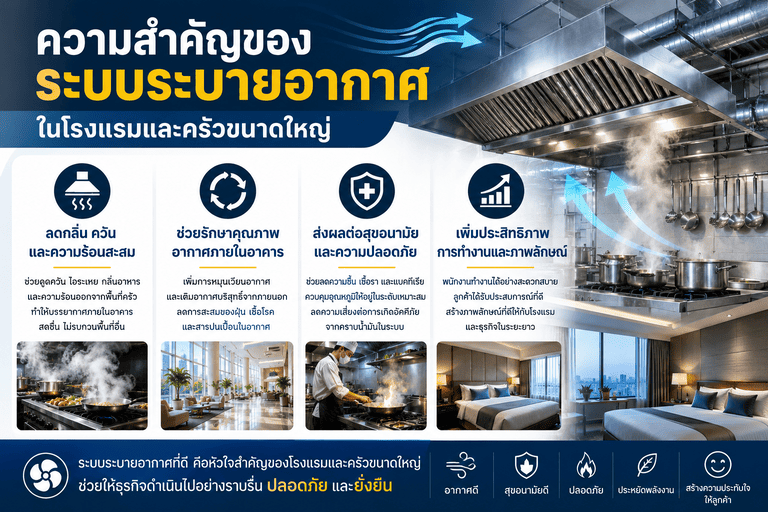 ความสำคัญของระบบระบายอากาศในโรงแรมและครัวขนาดใหญ่