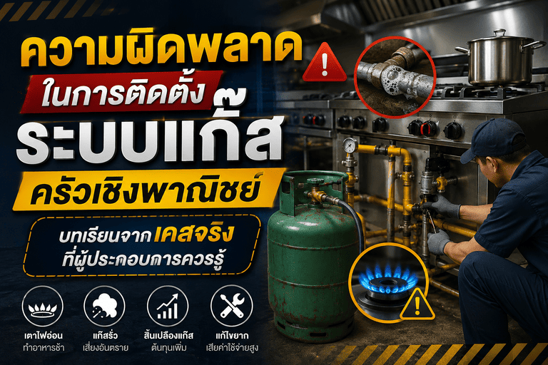 ความผิดพลาดในการติดตั้งระบบแก๊ส