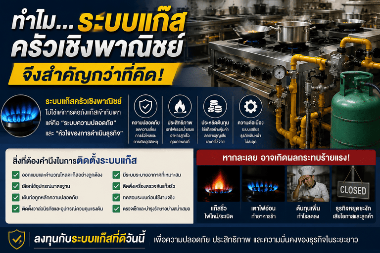 ทำไมระบบแก๊สครัวเชิงพาณิชย์จึงสำคัญกว่าที่คิด