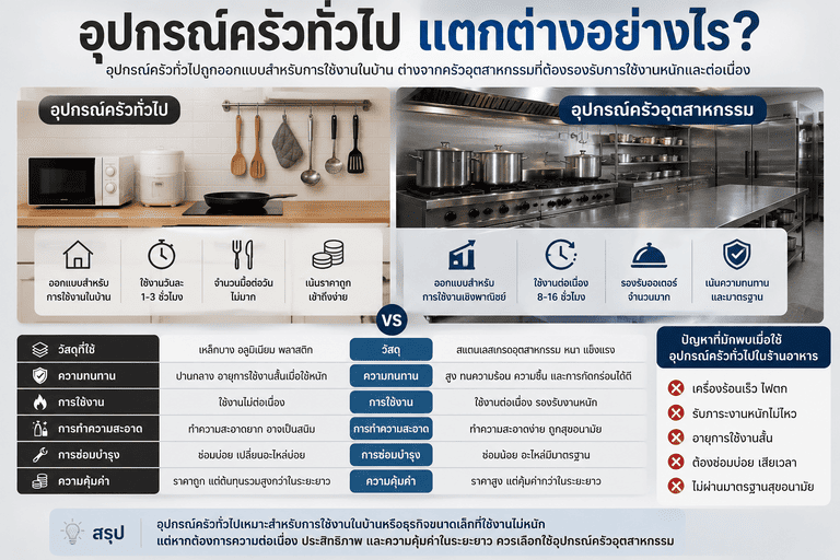 อุปกรณ์ครัวอุตสาหกรรมคืออะไร?