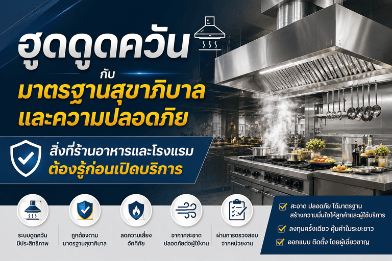 ฮูดดูดควันกับมาตรฐานสุขาภิบาลและความปลอดภัย: สิ่งที่ร้านอาหารและโรงแรมต้องรู้ก่อนเปิดบริการ