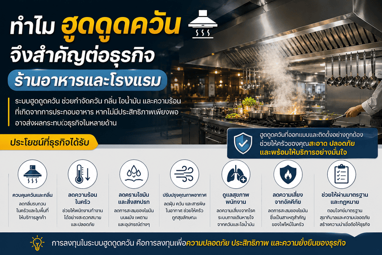 ทำไมฮูดดูดควันจึงสำคัญต่อธุรกิจร้านอาหารและโรงแรม