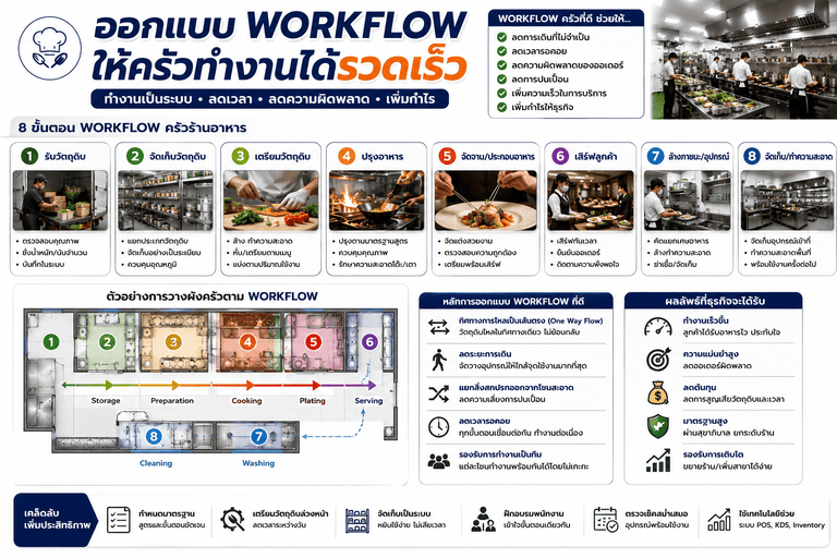 ออกแบบ Workflow ให้ครัวทำงานได้รวดเร็ว
