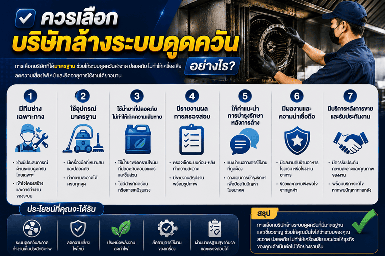 ควรเลือกบริษัทล้างระบบดูดควันอย่างไร
